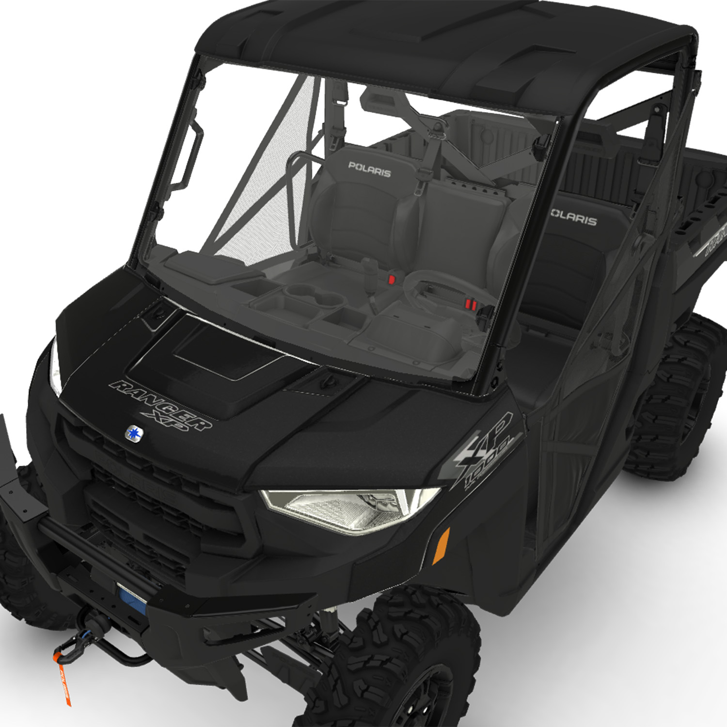 Lock & Ride Full Windshield - Hard Coat Poly | Polaris RANGER