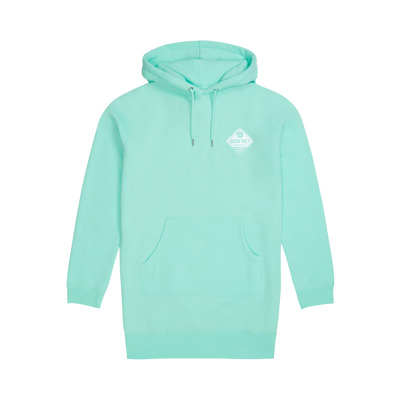 Women's Diamond Hoodie Dress, Aqua