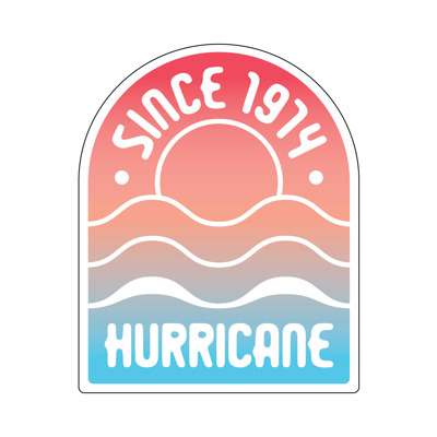 Hurricane Stamp Decal, Small
