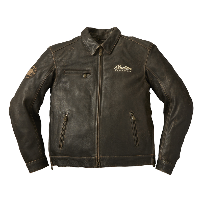 Men's Leather Classic Riding Jacket with Removable Lining, Dark Brown