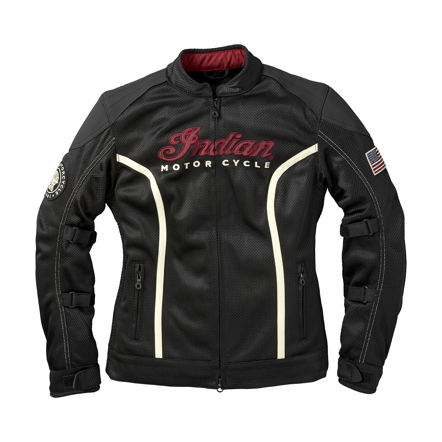 Women's Mesh Springfield Jacket with Removable Lining, Black Indian