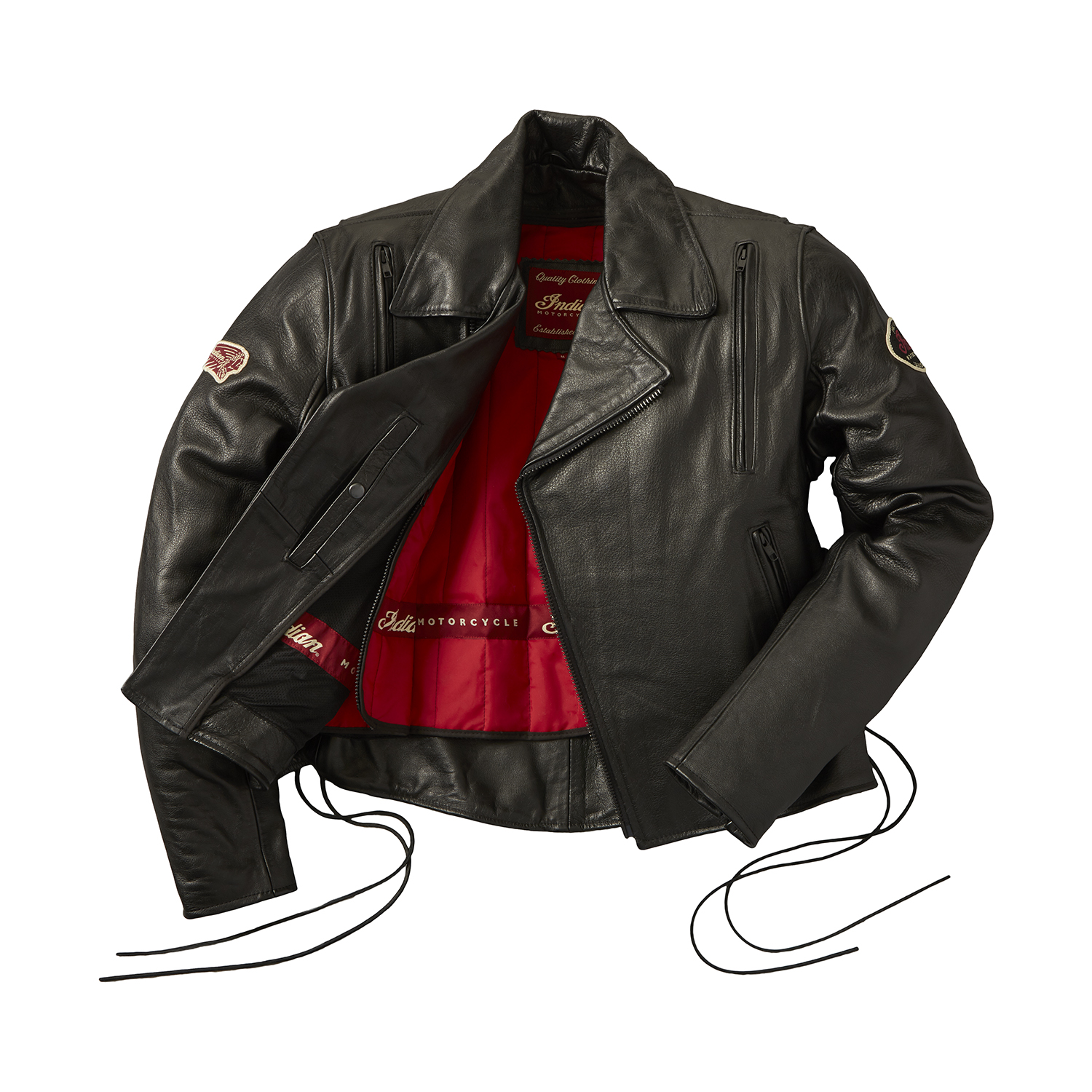 miniature 14  - Indian Motorcycle Men&#039;s Horsehide Leather Liberty Riding Jacket with Removable