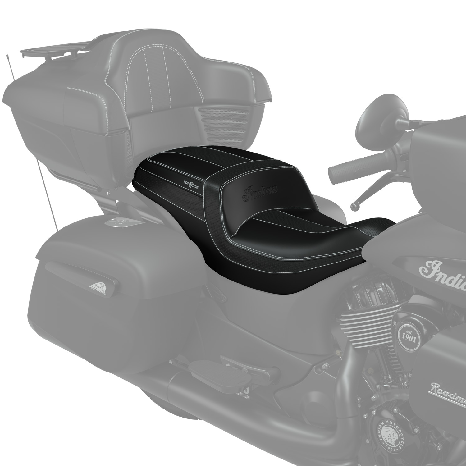 ClimaCommand Syndicate Seat, Black | Indian Motorcycle