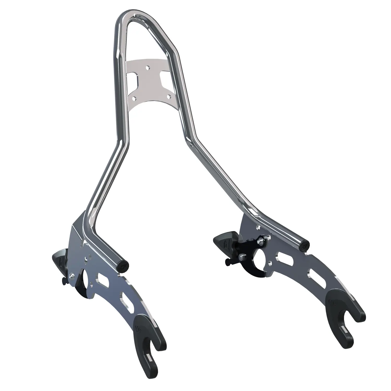 Quick Release Backrest Mounting Kit For Harley Davidson - Fits Touring, Softail, Sportster, Dyna Sissy Bars