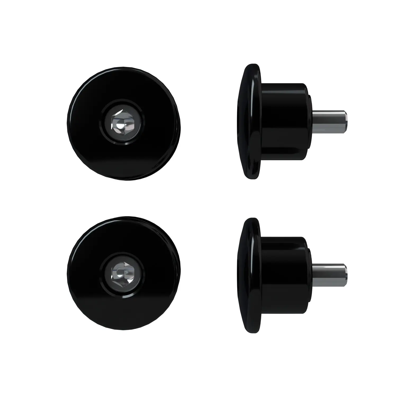 Quick Release Windshield Mounting Spools, Cruiser Black