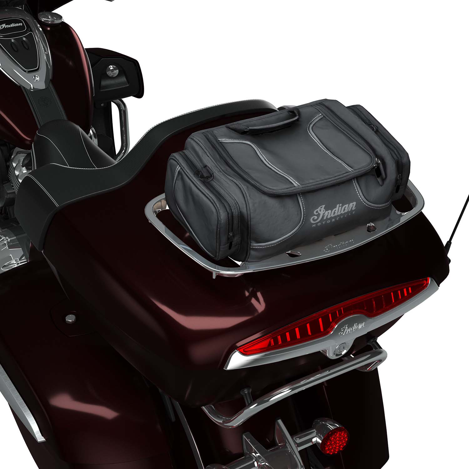 Spirit Lake Rack Bag, Black | Indian Motorcycle FR-CA