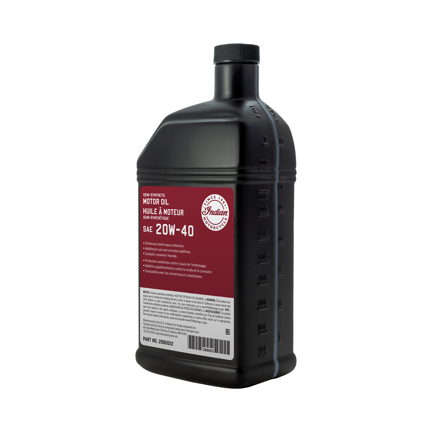 20W-40 Semi-Synthetic Motor Oil, For Use in Thunderstroke