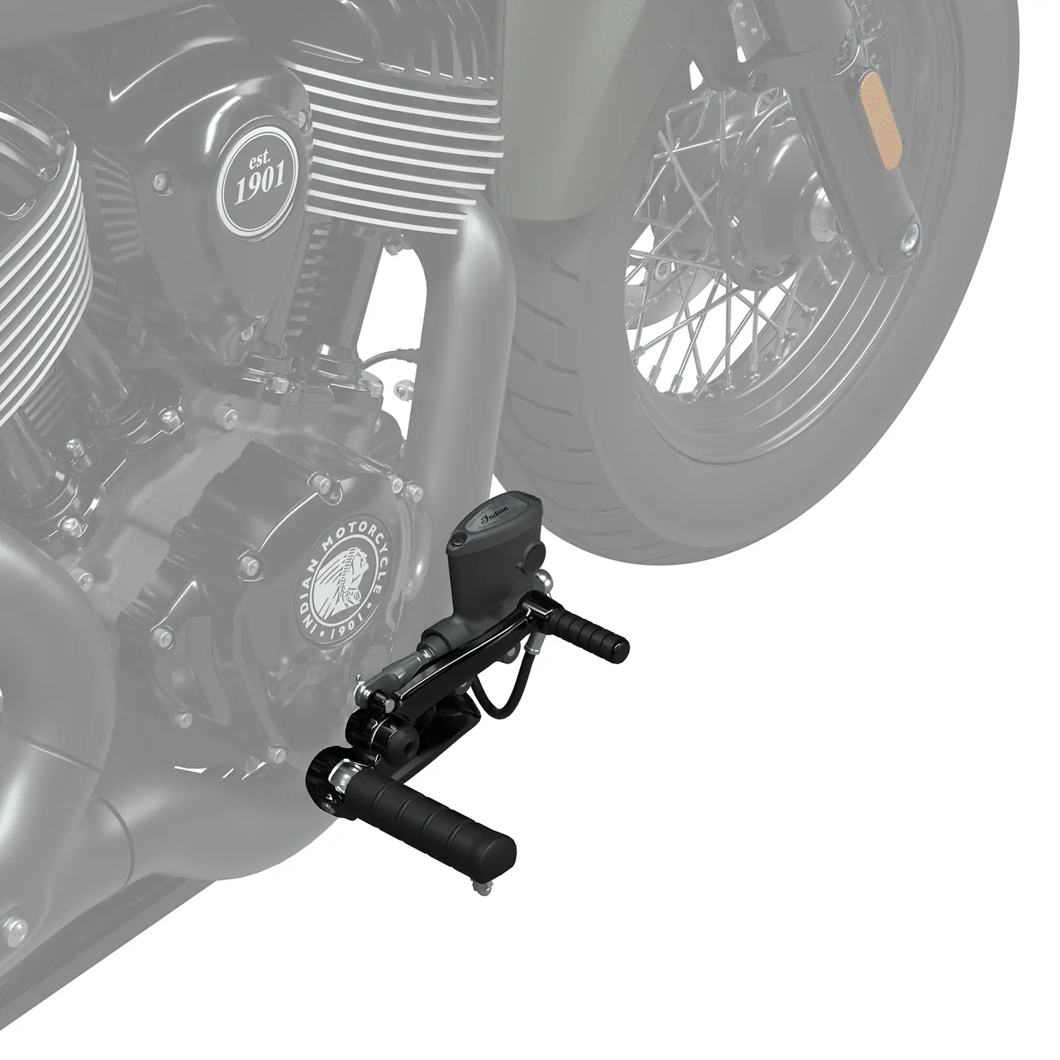 Mid Foot Controls with Pegs, Cruiser Black | Indian Motorcycle