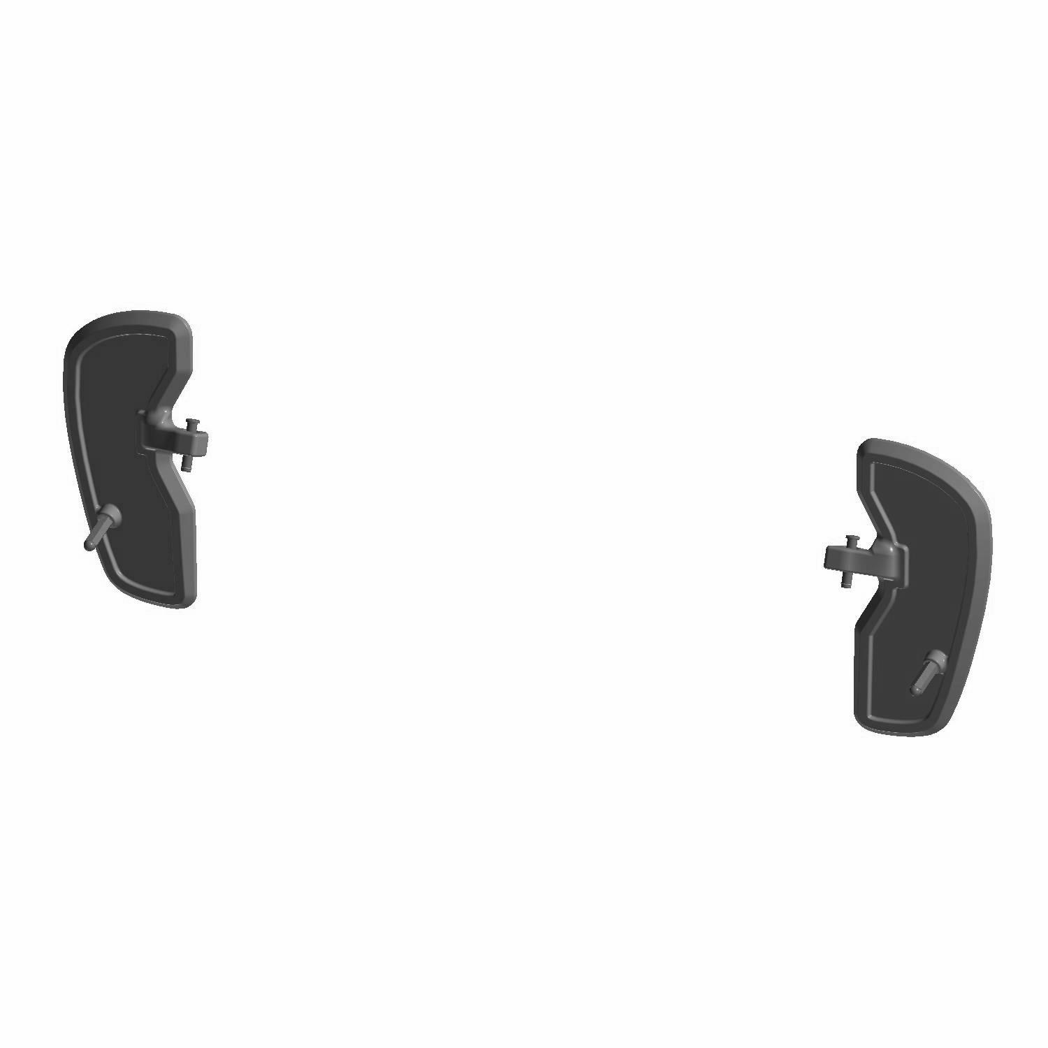 Rider Floorboards with Inlays in Gloss Black, Pair | Indian