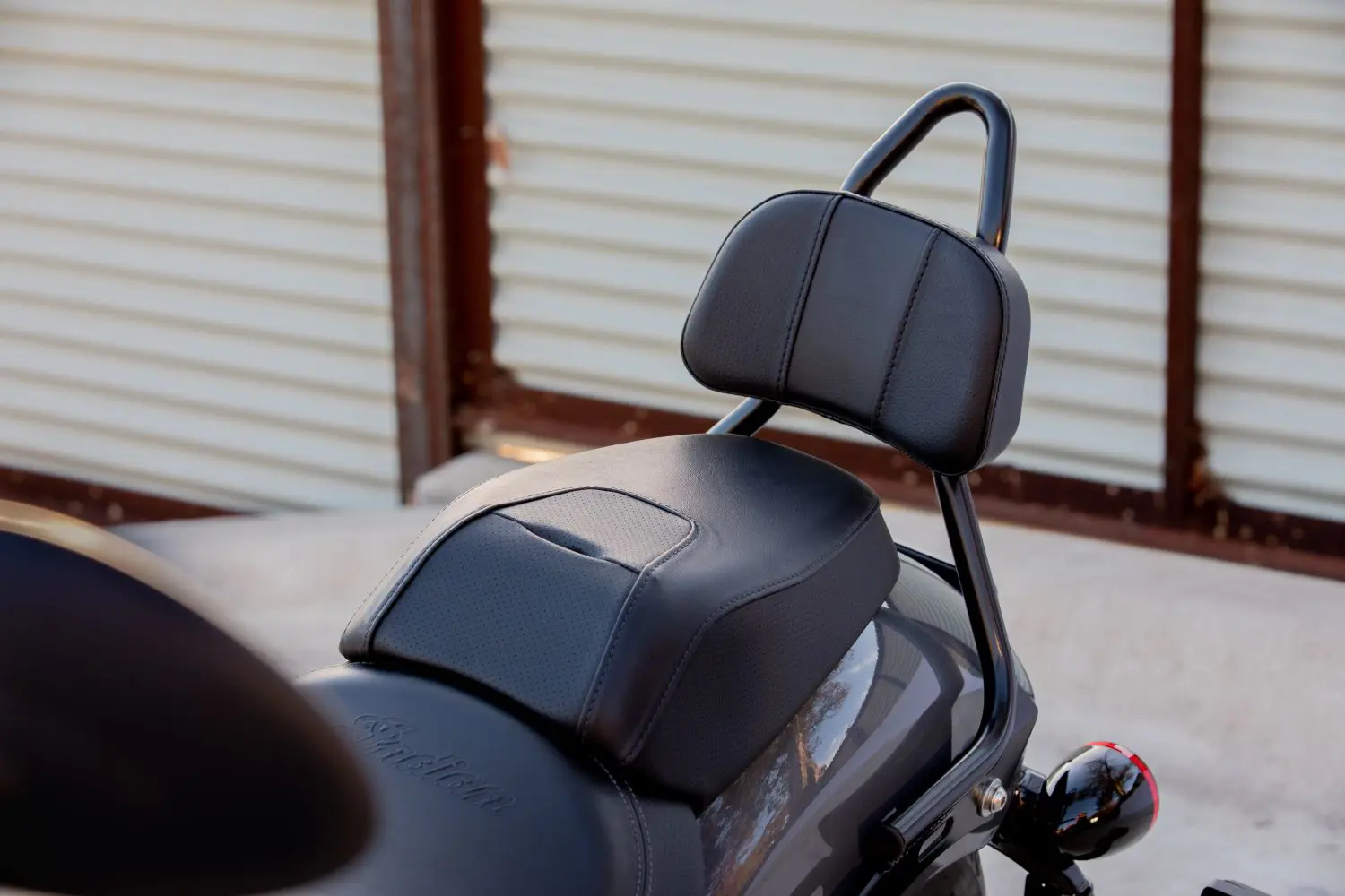 Panical Detachable Passenger Backrest & Seat Pad For Indian Scout Bobber 2018-2024 | Dark Green Sissy Bar Rear Fender Seat