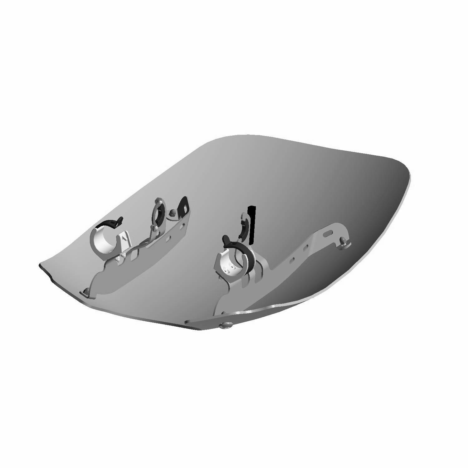 【CPC-L24】T W Polycarbonate 24 in. Quick Release Windshield, Chrome | Indian
