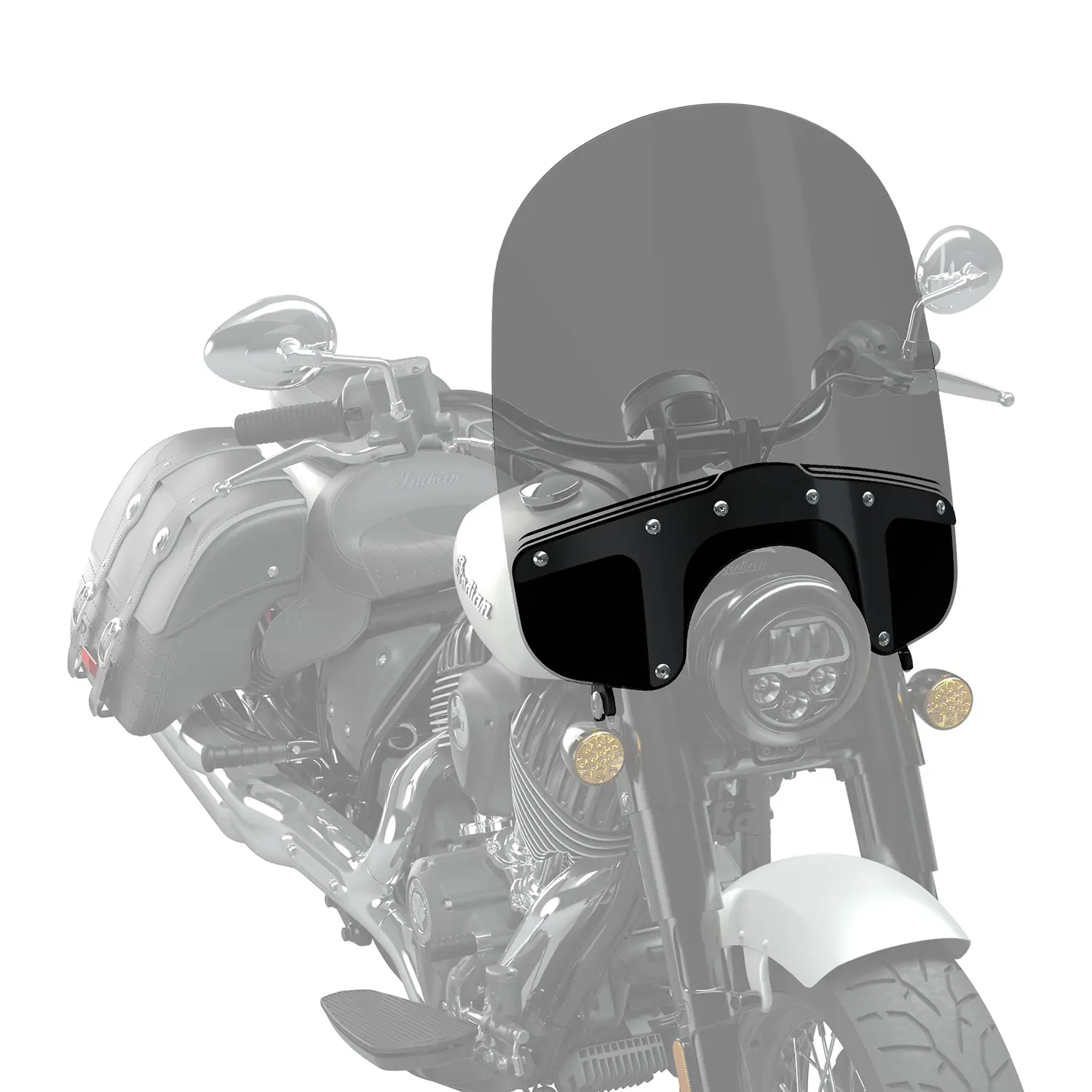 23.8 in Medio parabrisas polarizado de liberación rápida | Indian  Motorcycle US, image size:1500x1500