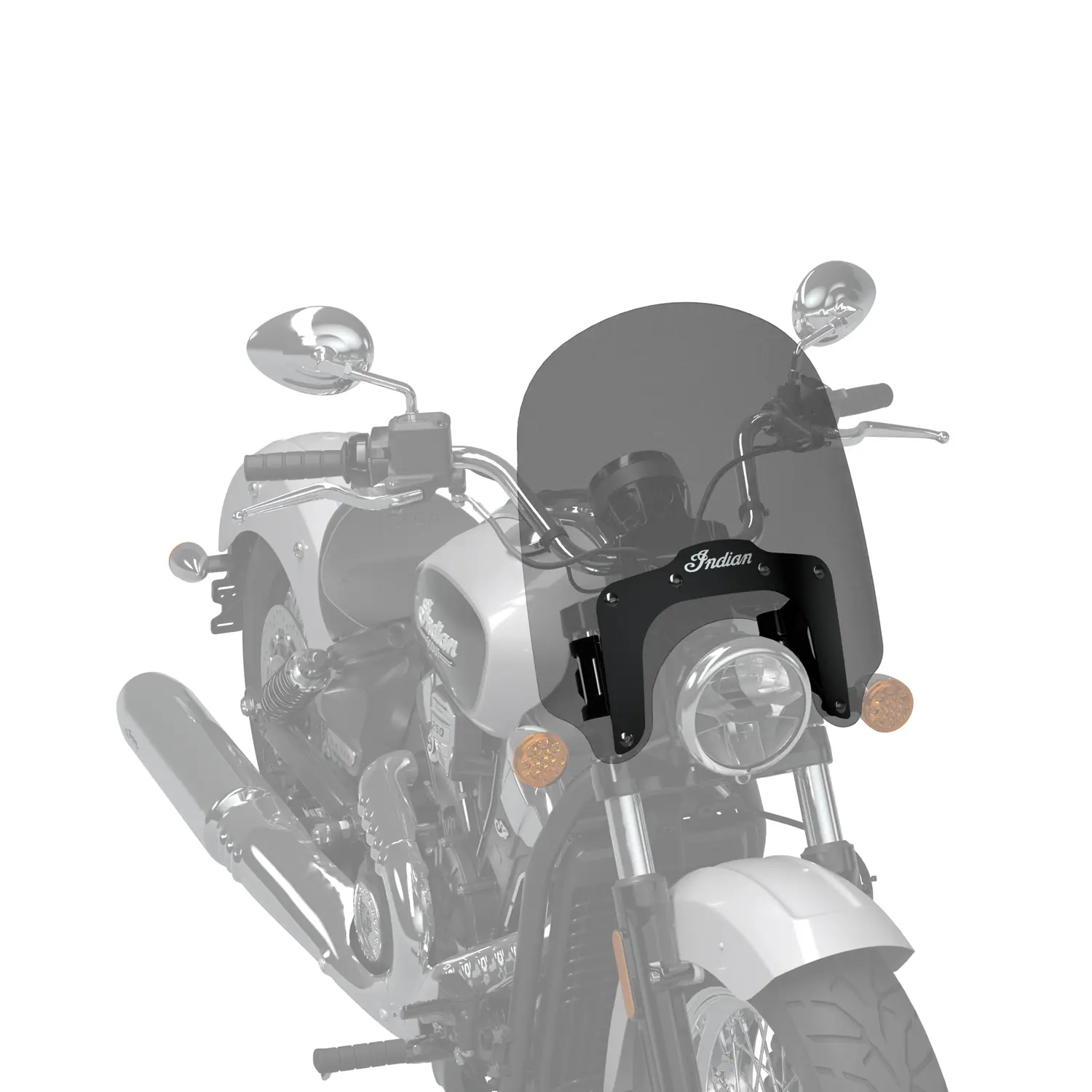 14 Quick Release Touring Windshield Low, Tinted Indian