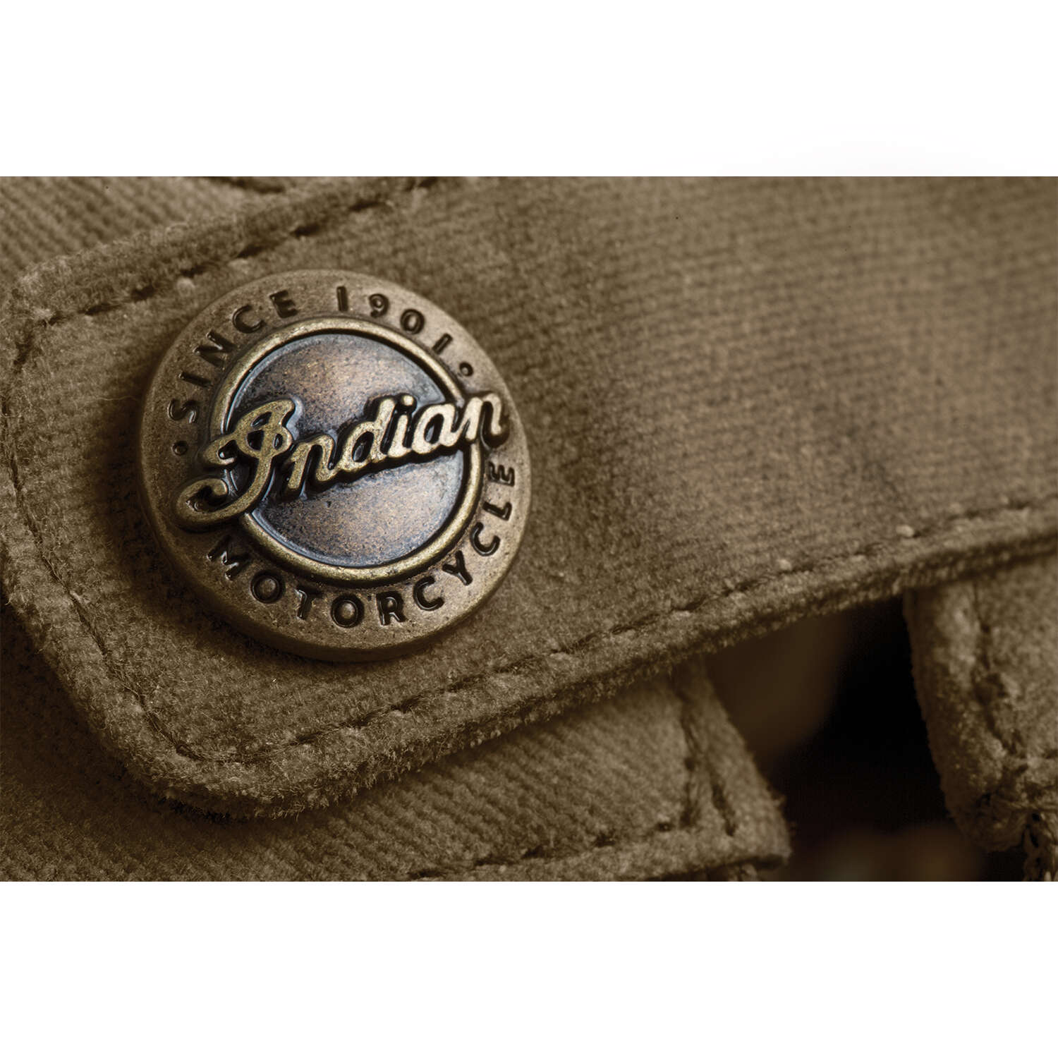miniature 46 - Indian Motorcycle Men&#039;s Waxed Cotton Riding Jacket, Olive