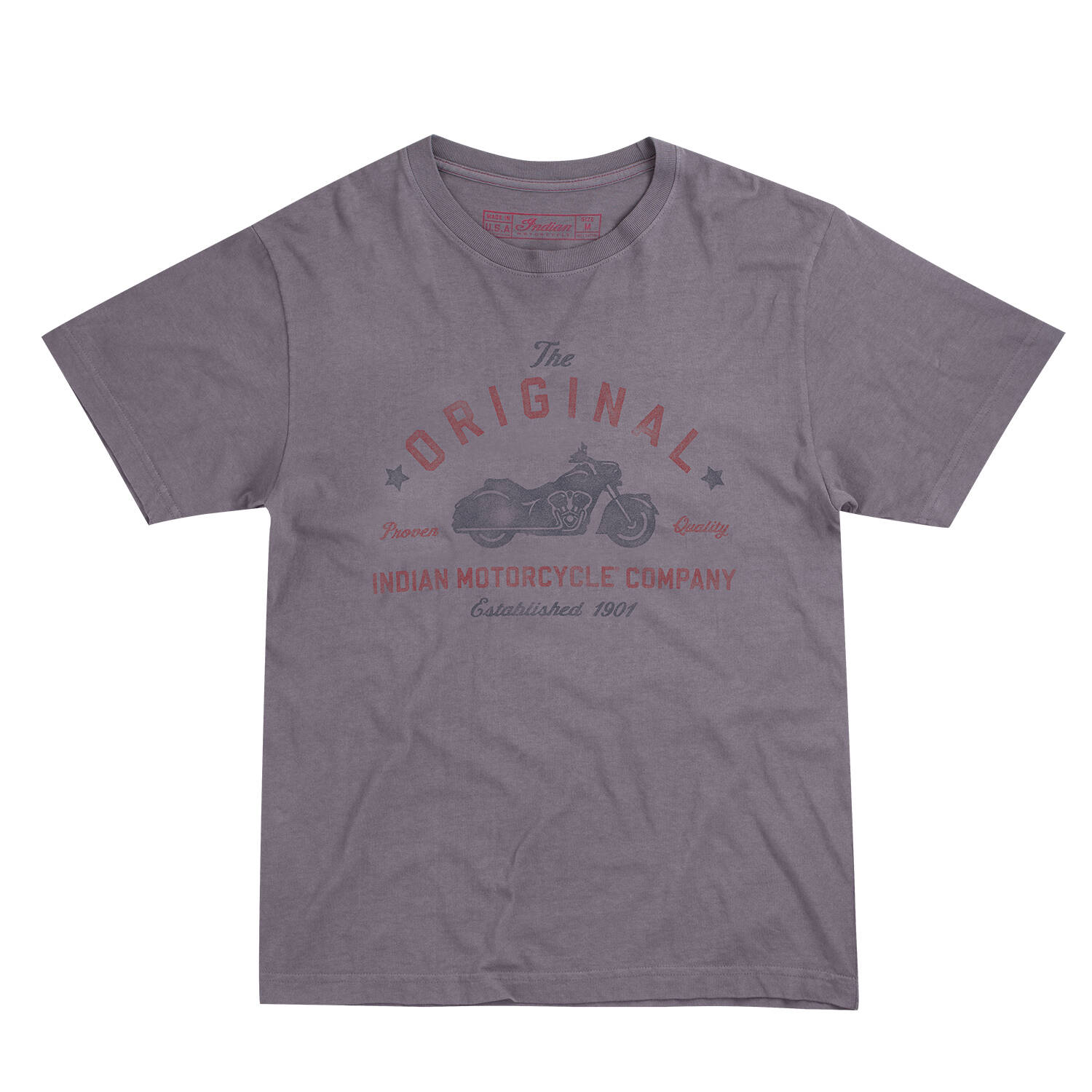 Men S Distressed Bike T Shirt Gray Indian Motorcycle