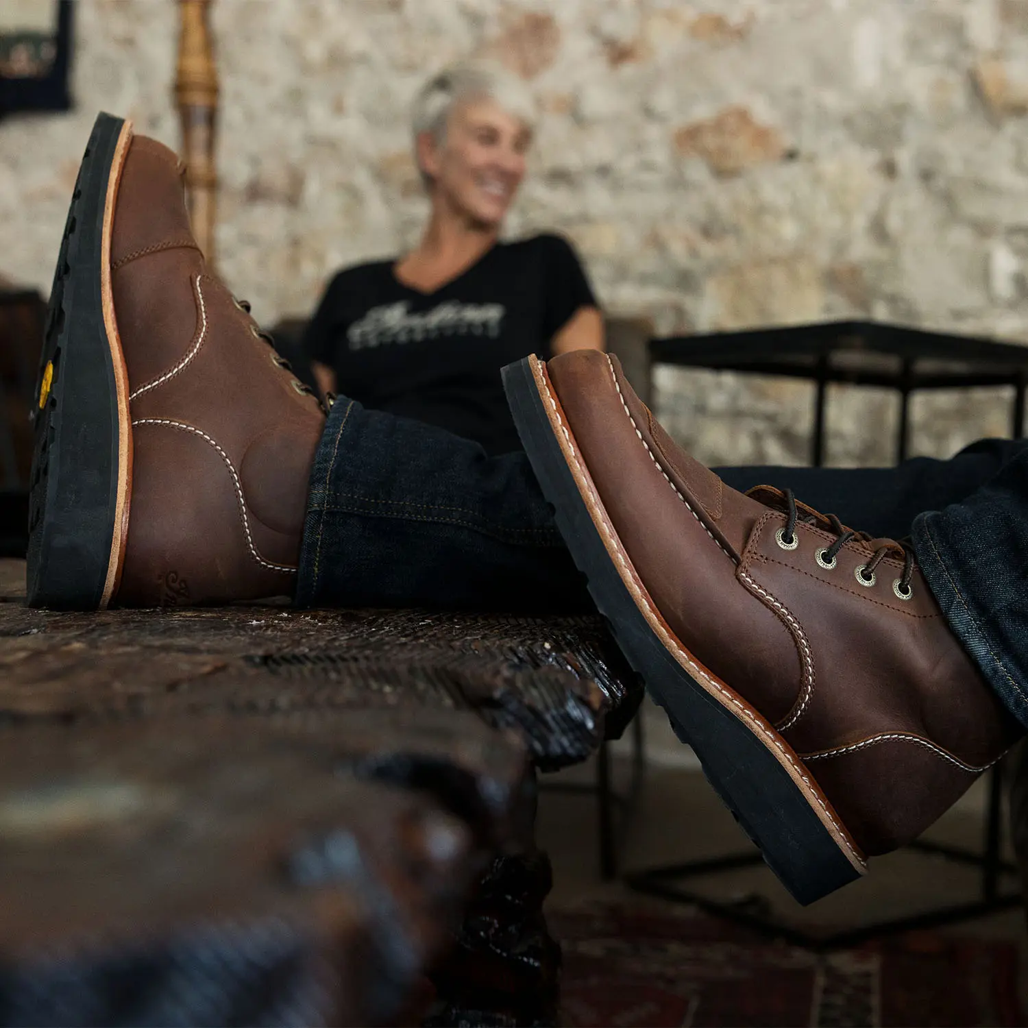 Indian Motorcycle Men's Moc Toe Boot, Brown Indian Motorcycle