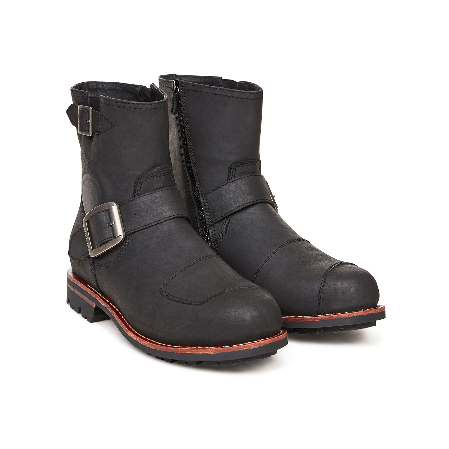 Mens lace up biker boots best sale