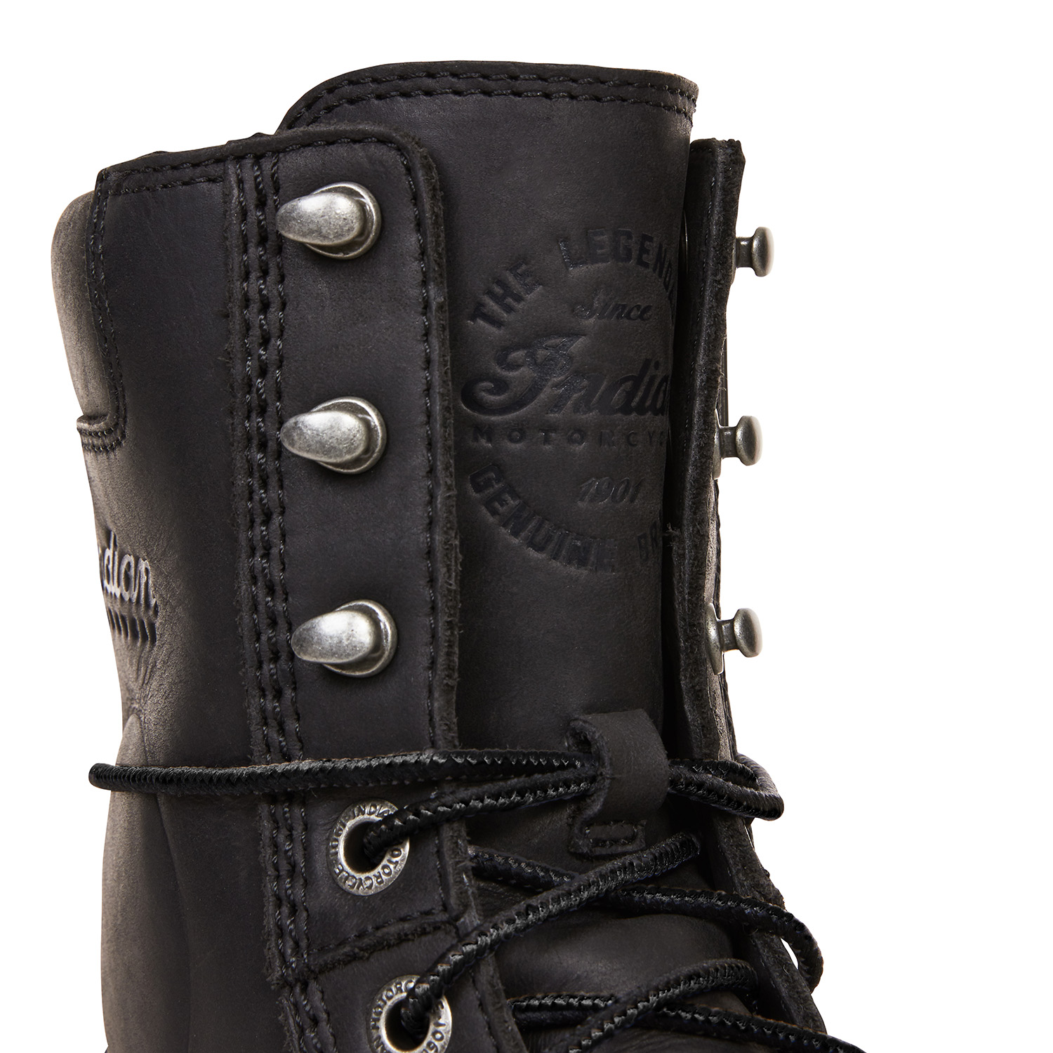 【threetimes】 Moto lace-up boots /追跡付 Women's Lace Up Boot, Black | Indian Motorcycle