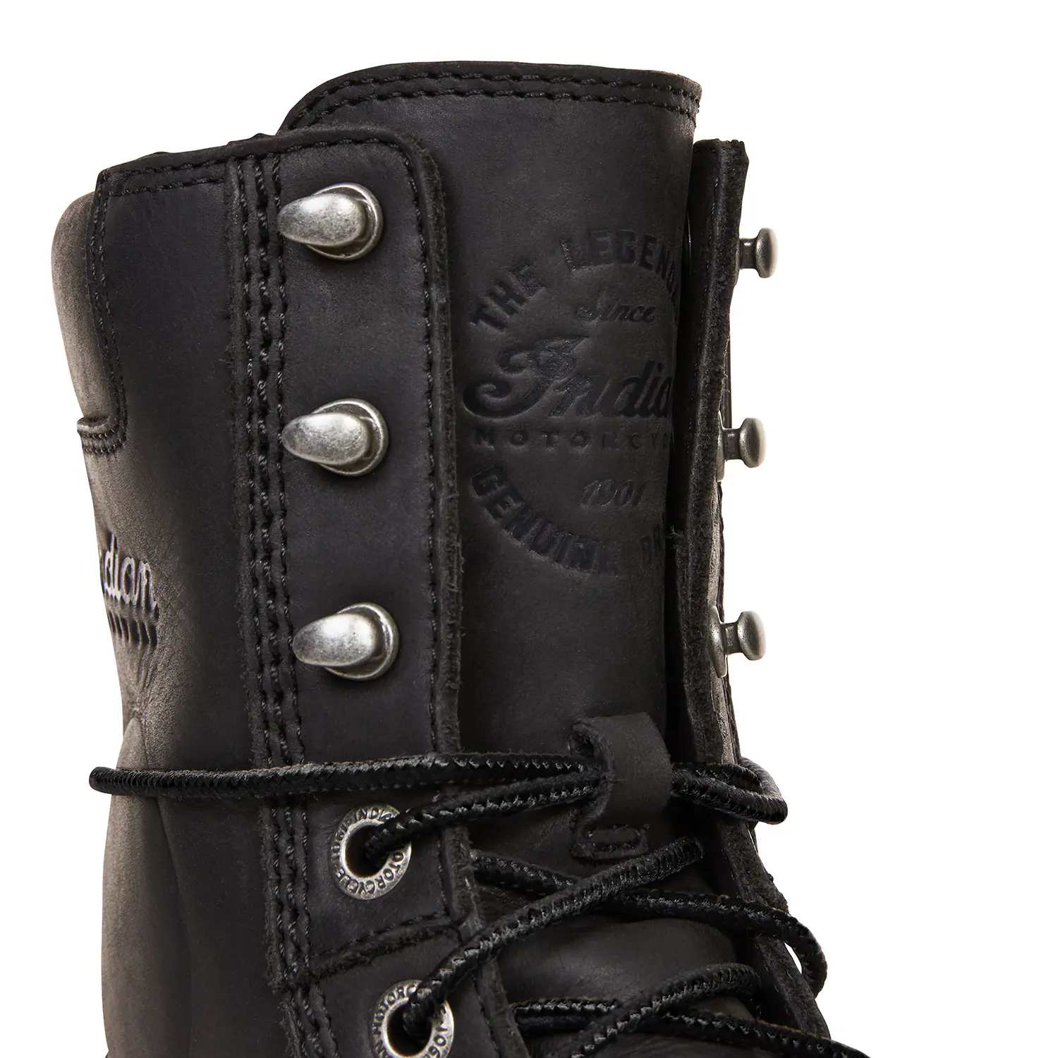 Men's Lace Up Boot, Black Indian Motorcycle