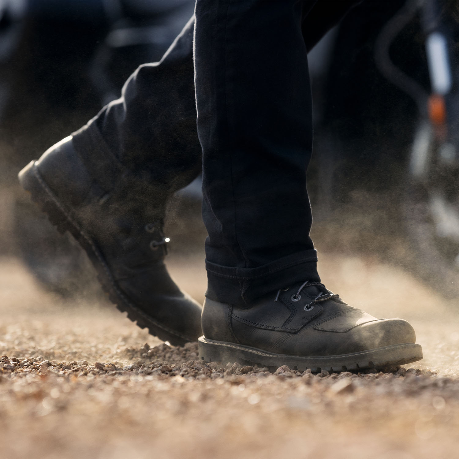 mens black boots leather