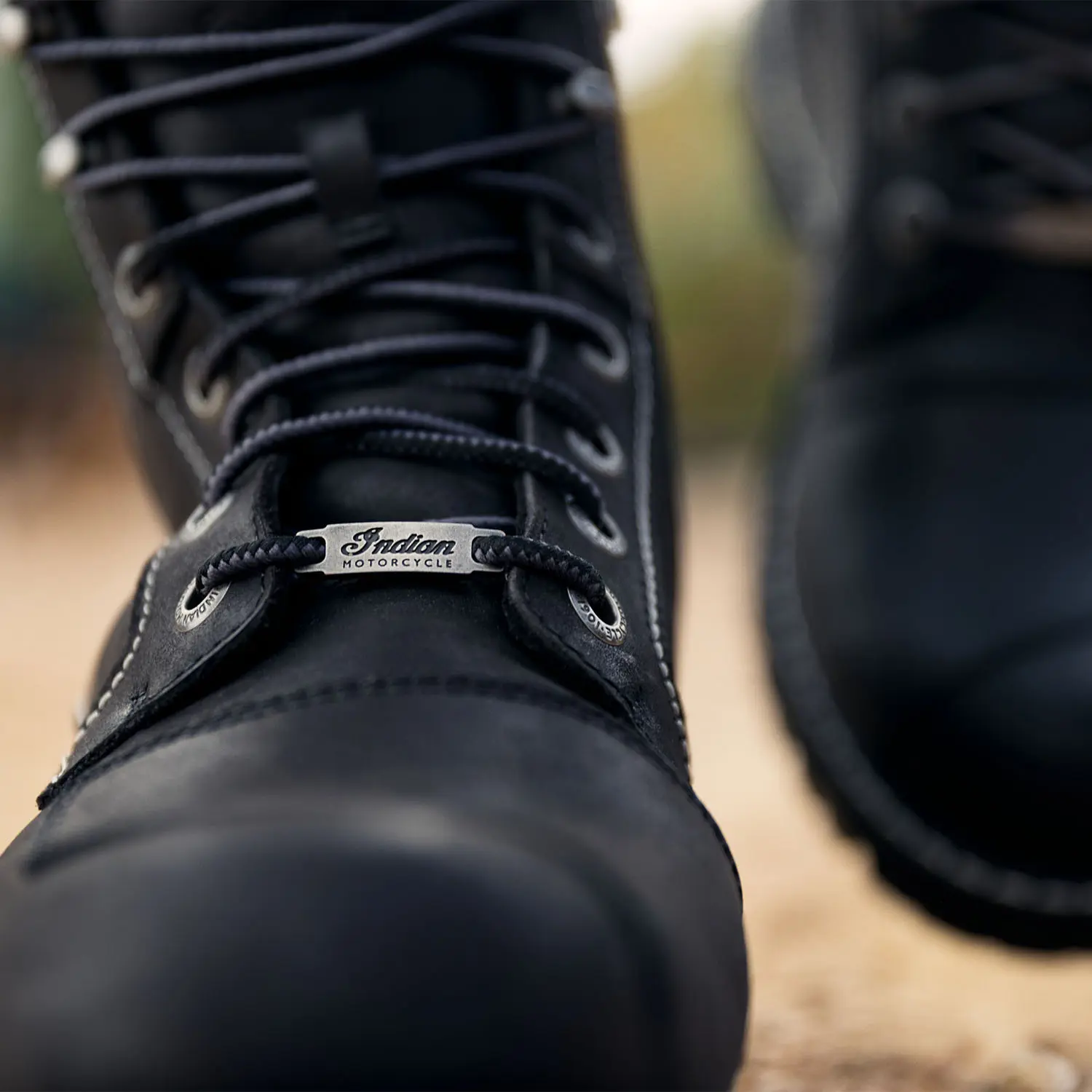 Women's Lace Up Boot, Black Indian Motorcycle