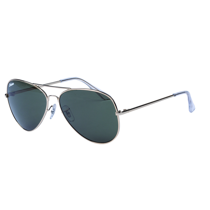 Aviator Sunglasses with Green Lens, Gold Indian Motorcycle