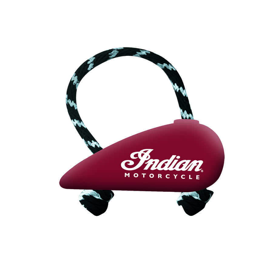 Indian Motorcycle Rubber Motorcycle Tank-Shaped Pull Toy Red
