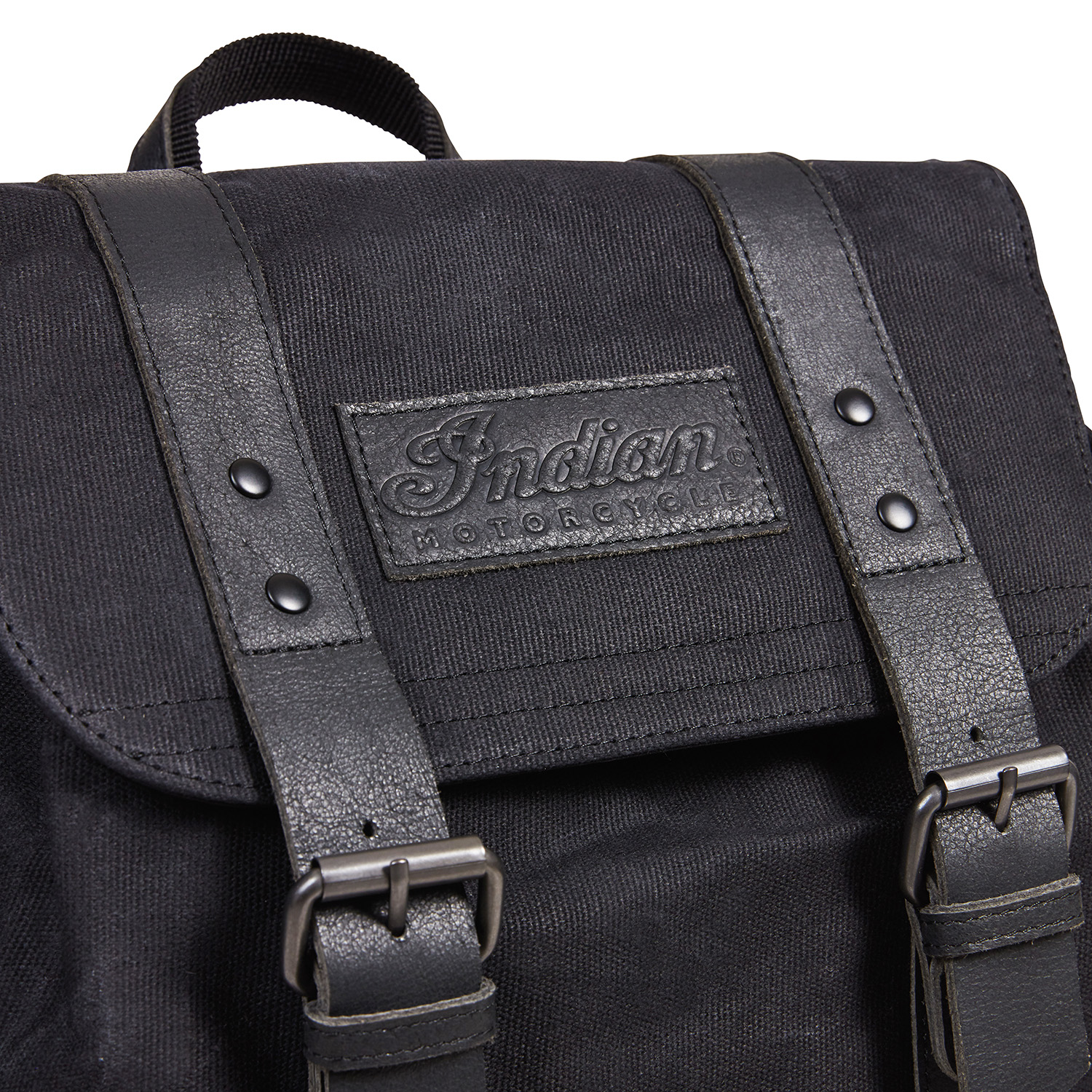 Waxed Canvas Backpack, Black | Indian Motorcycle
