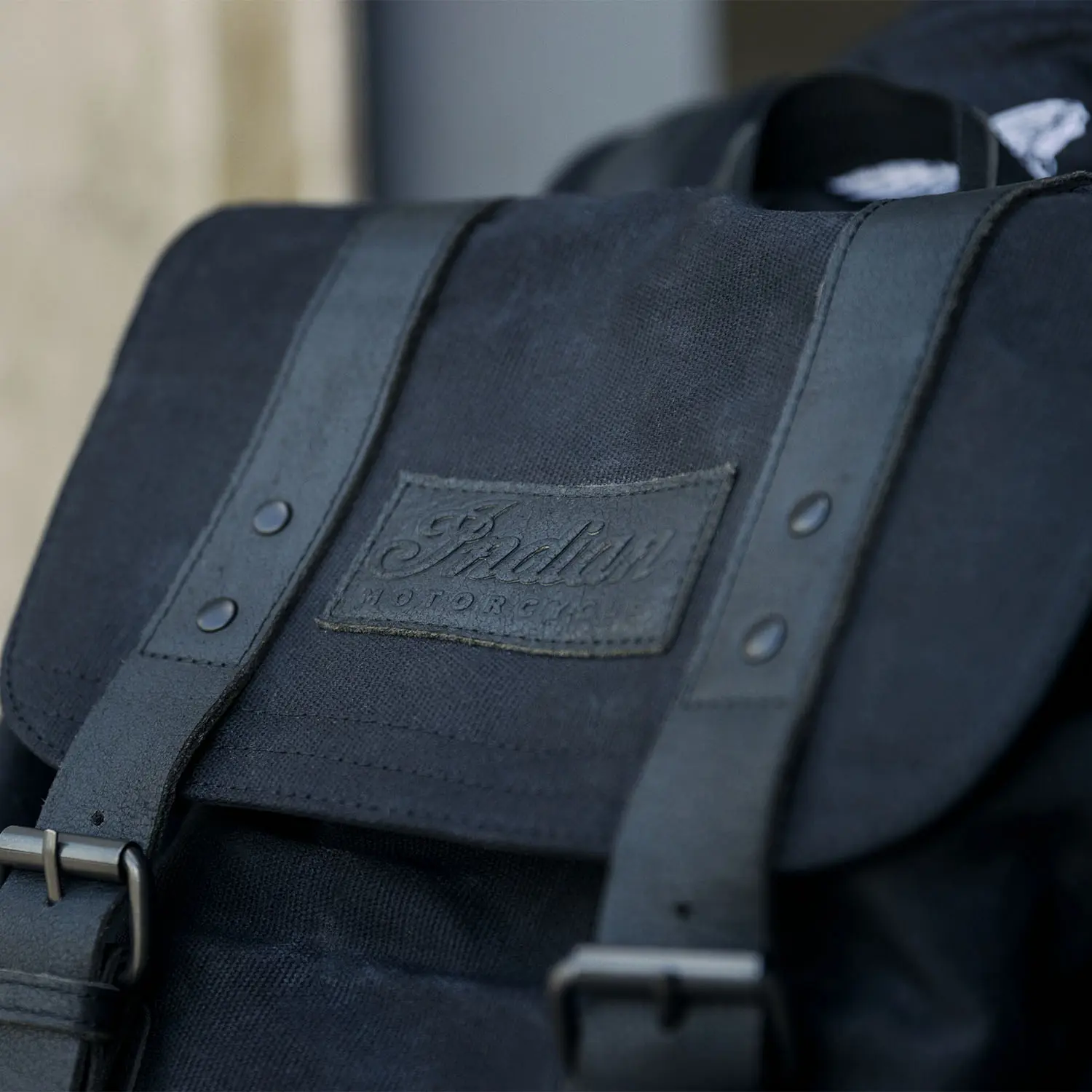 Waxed Canvas Backpack, Black | Indian Motorcycle