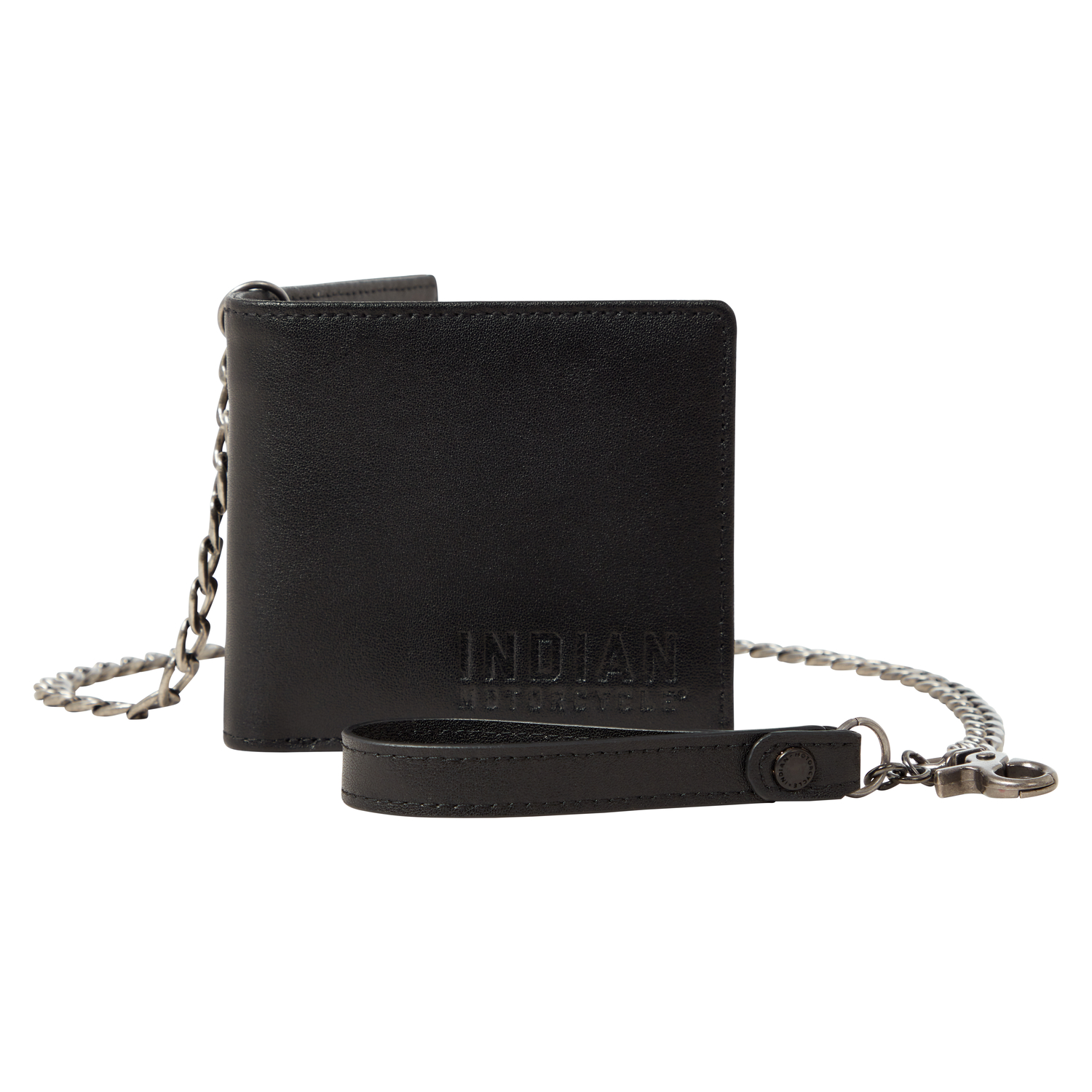 Leather Chain Wallet Black Indian Motorcycle EN CA