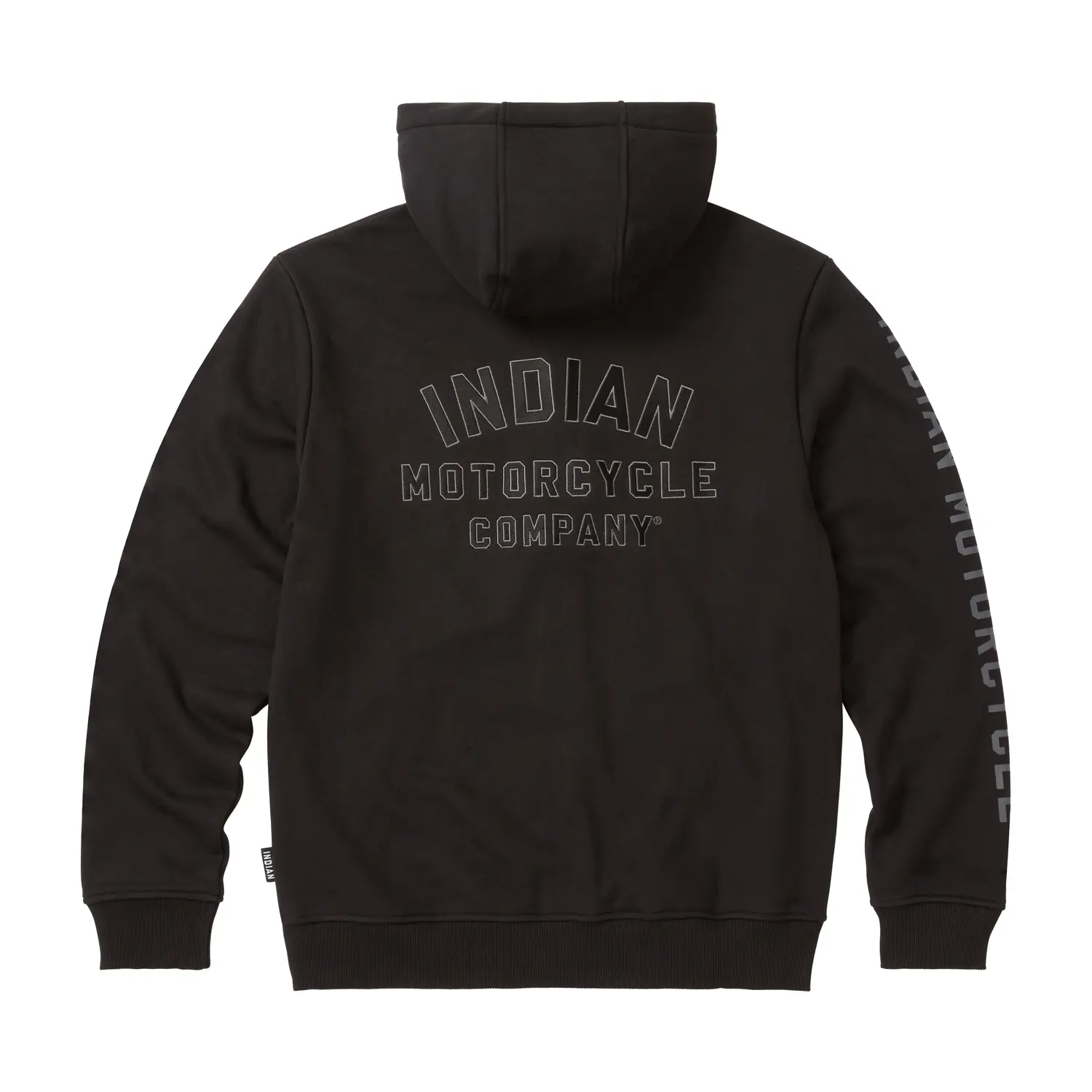 Men's Embroidered Hoodie, Black Indian Motorcycle