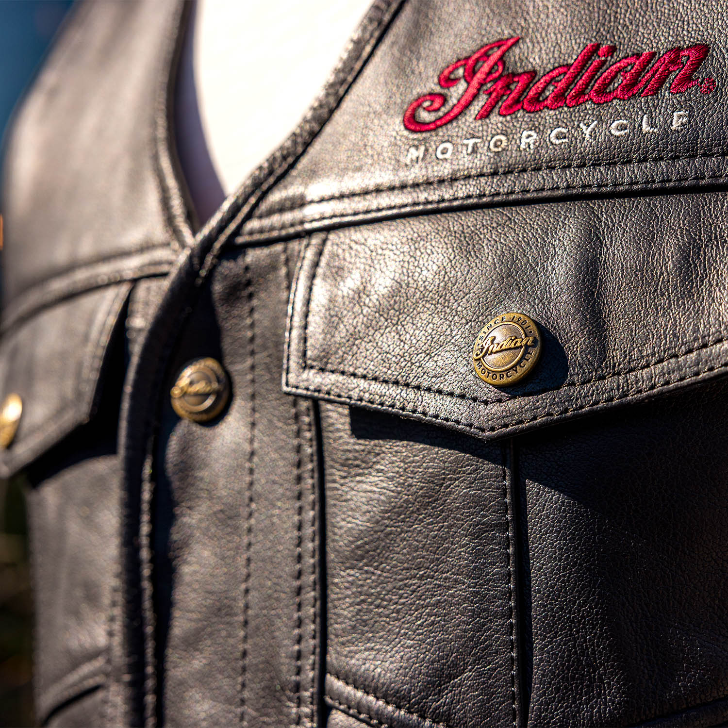 Men's Western Vest, Black | Indian Motorcycle EN-CA