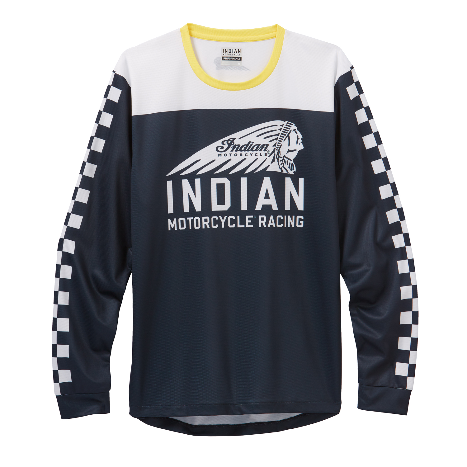 Men's Racing Checkered Mx T-Shirt, Navy 