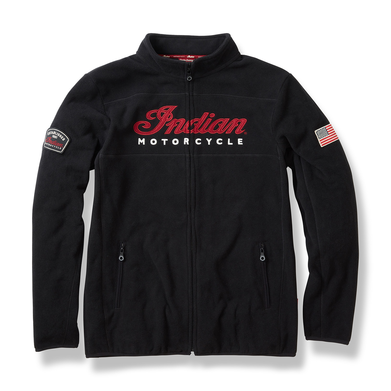 Men's Zip Thru Fleece, Black | Indian Motorcycle