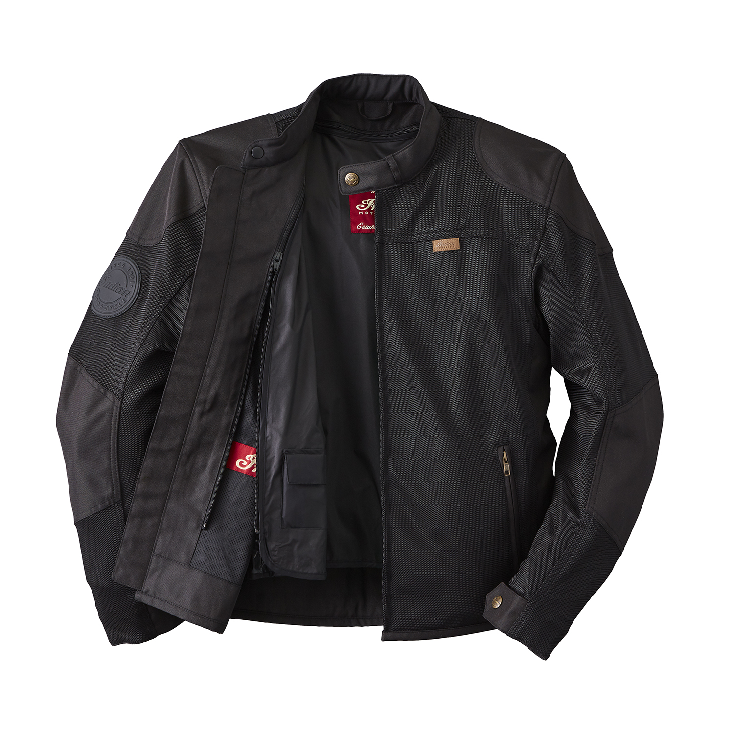 Indian Motorcycle Men's Mesh Shadow Riding Jacket with Removable Lining ...