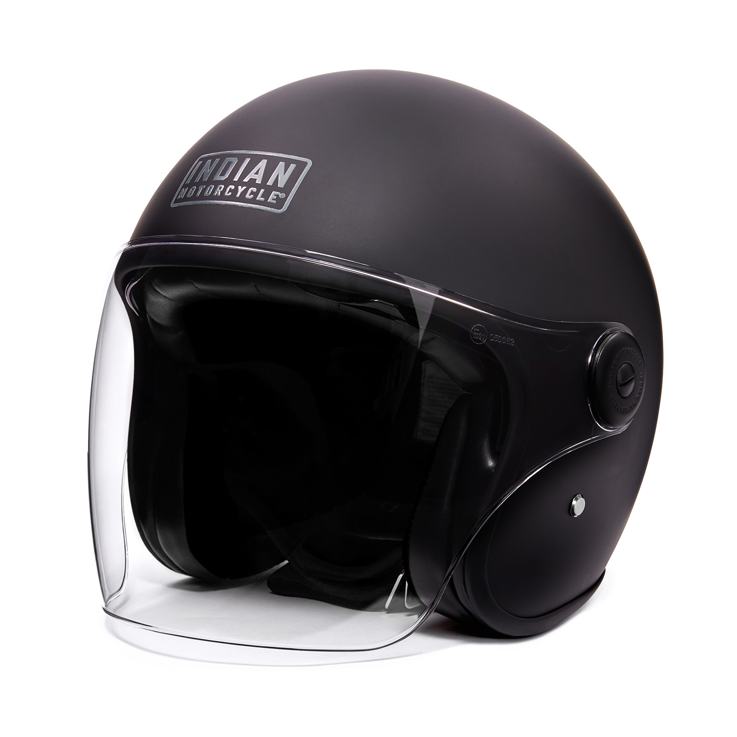 インディアン ジェットヘルメット ブラック Unisex Matte Jet Helmet, Black | Indian Motorcycle