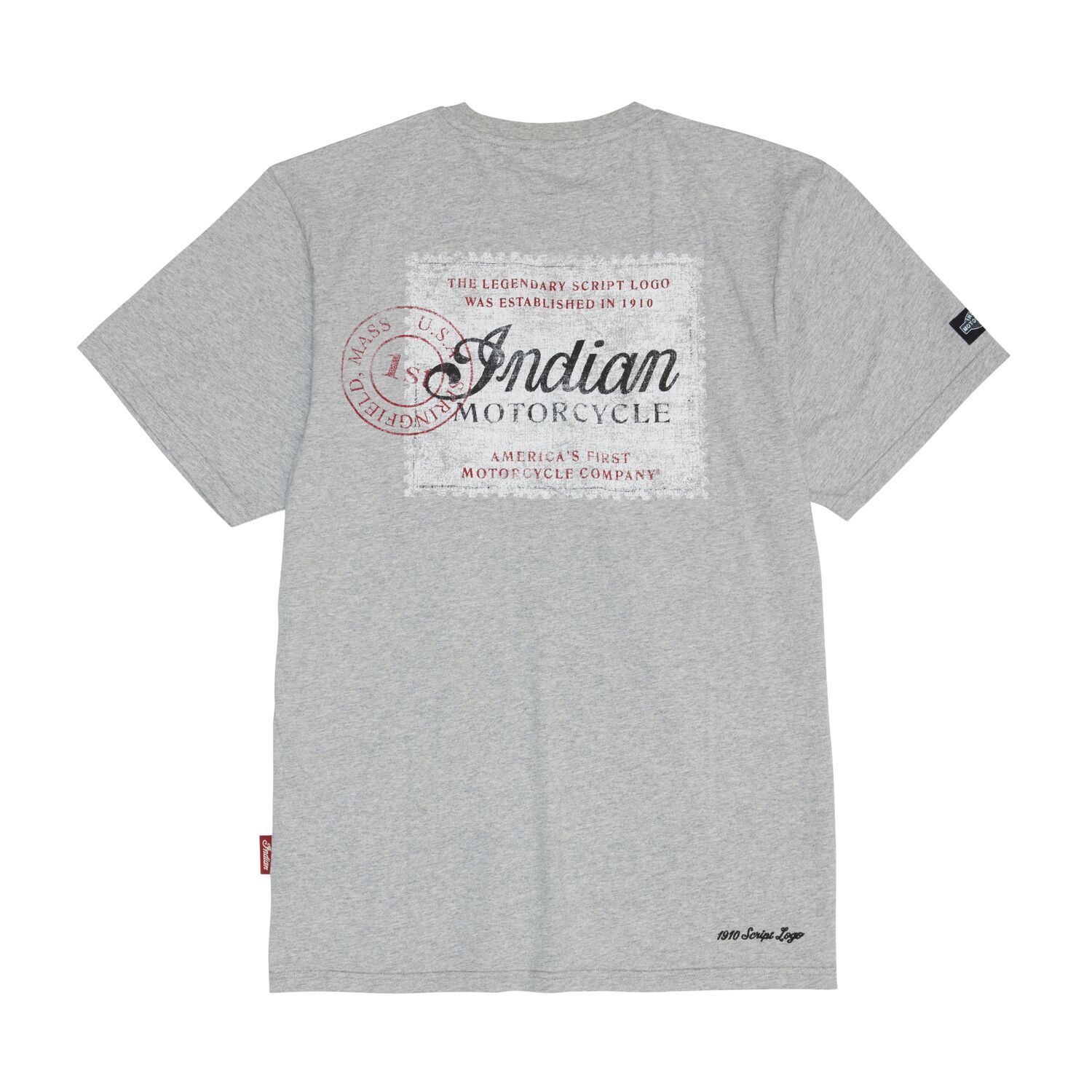 Men's 1910 Script T-Shirt, Gray | Indian Motorcycle