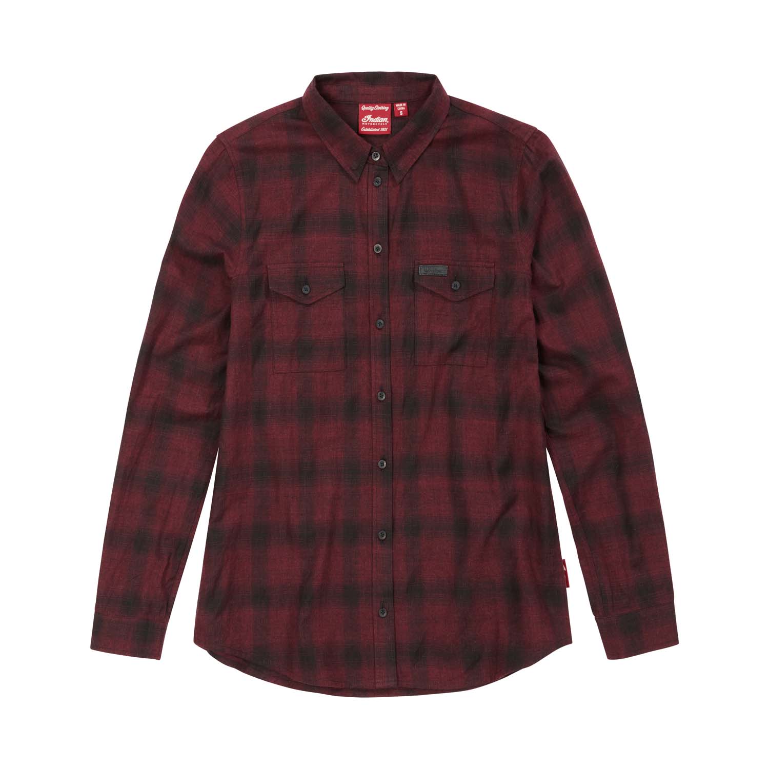 Women's Denver Plaid Shirt, Port | Indian Motorcycle