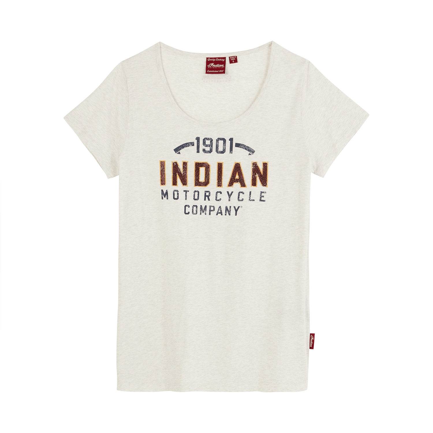 Women's 1901 IMC Glitter T-Shirt, Gray | Indian Motorcycle Women's 1901 IMC Glitter T-Shirt, Gray | Indian Motorcycle