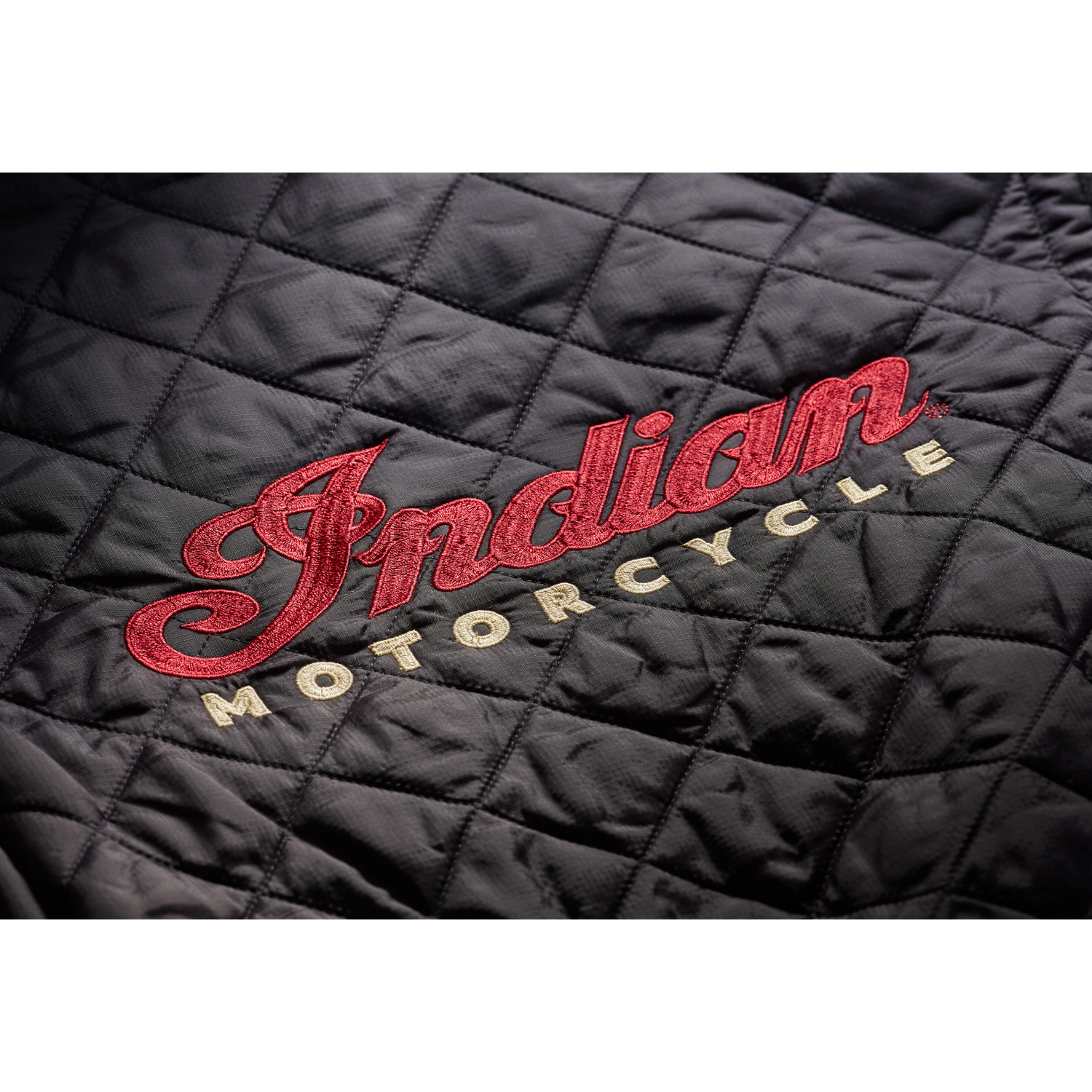 miniature 24  - Indian Motorcycle Women Textile Quilted Vest, Black