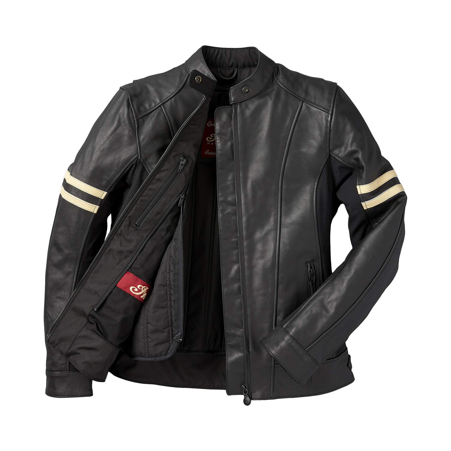 miniature 38 - Indian Motorcycle Women&#039;s Blake Leather Riding Jacket with Removable Liner