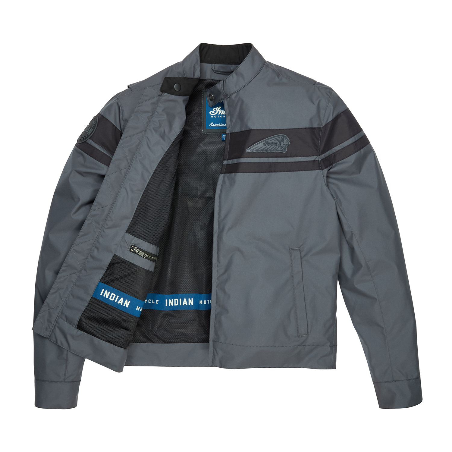 Indian Motorcycle Men's Dominion Jacket Gray 2865668 | eBay