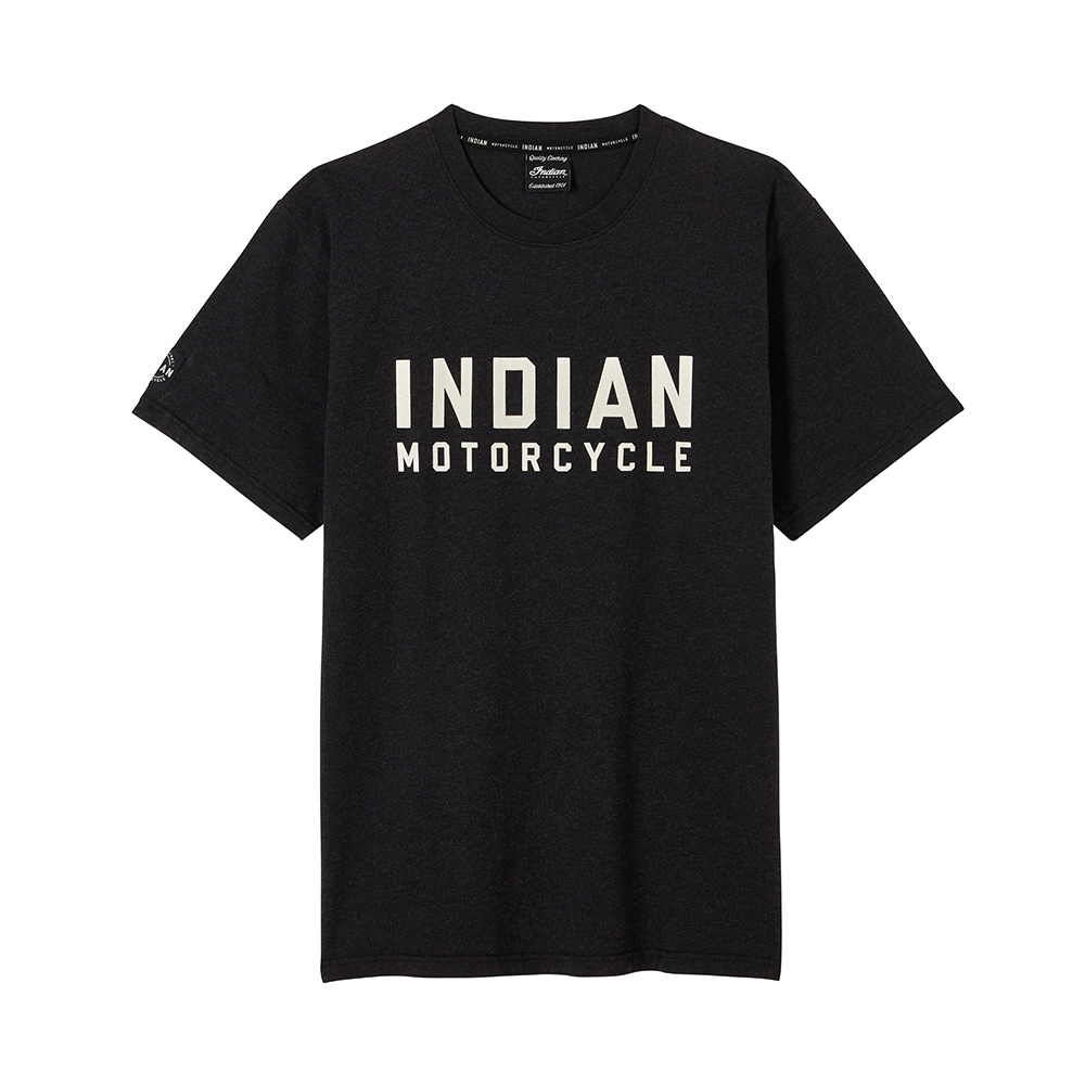 Men's Block Logo Print T-shirt, Black | Indian Motorcycle