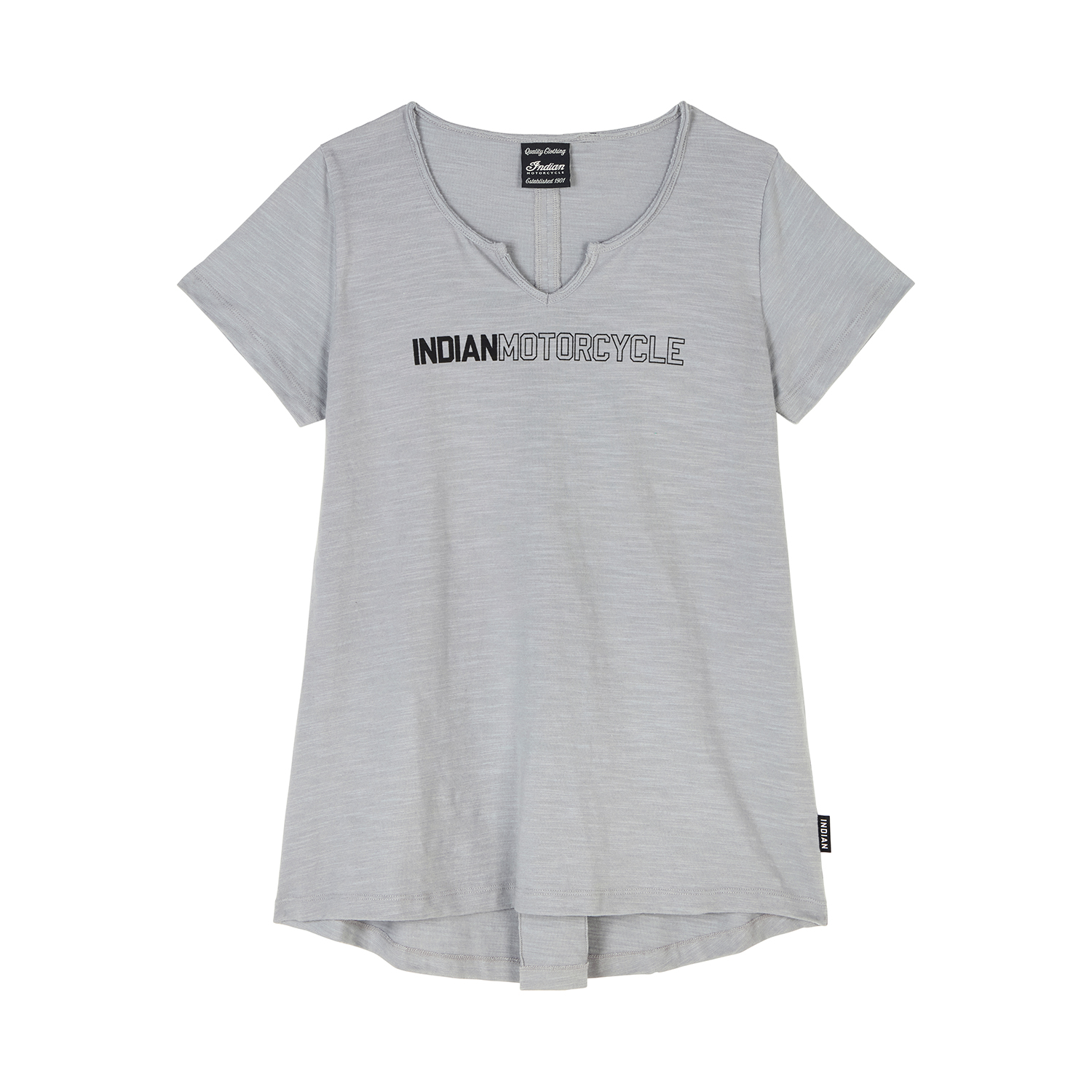 Women's Logo Back Pleat T-shirt, Gray | Indian Motorcycle