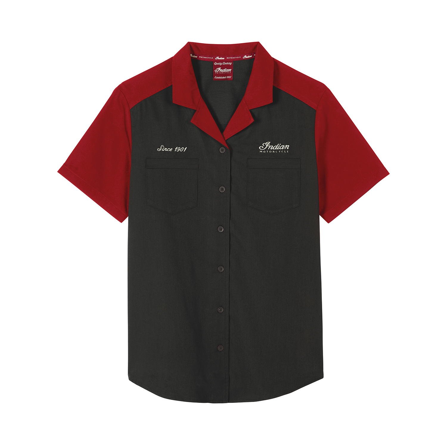 Women's Headdress Pocket SS Shirt, Red | Indian Motorcycle