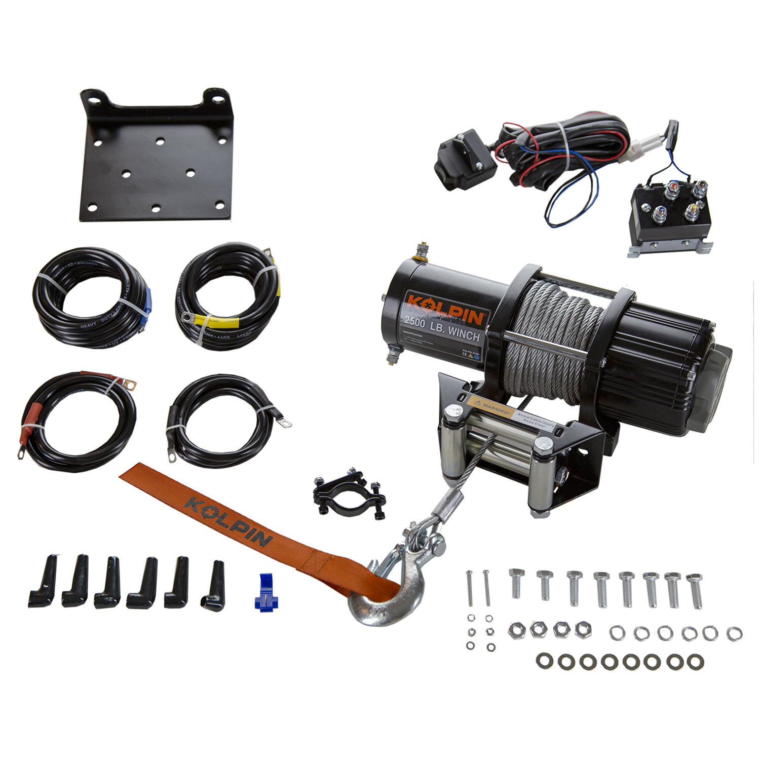 Kolpin Winch Kit - 2500 lb - Steel Cable | Kolpin