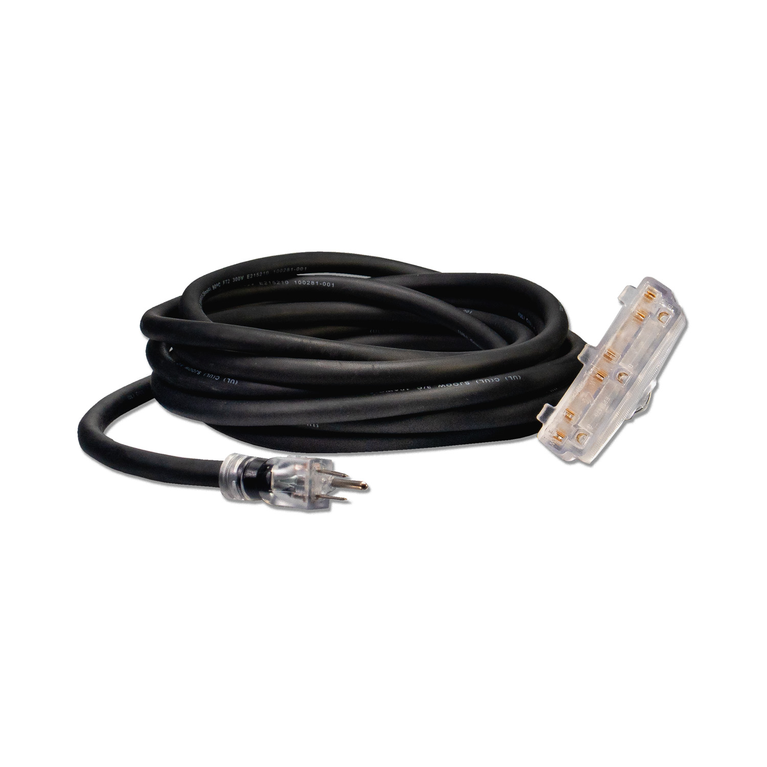 50' Single Outlet Heavy Duty Extension Cord with Lighted End