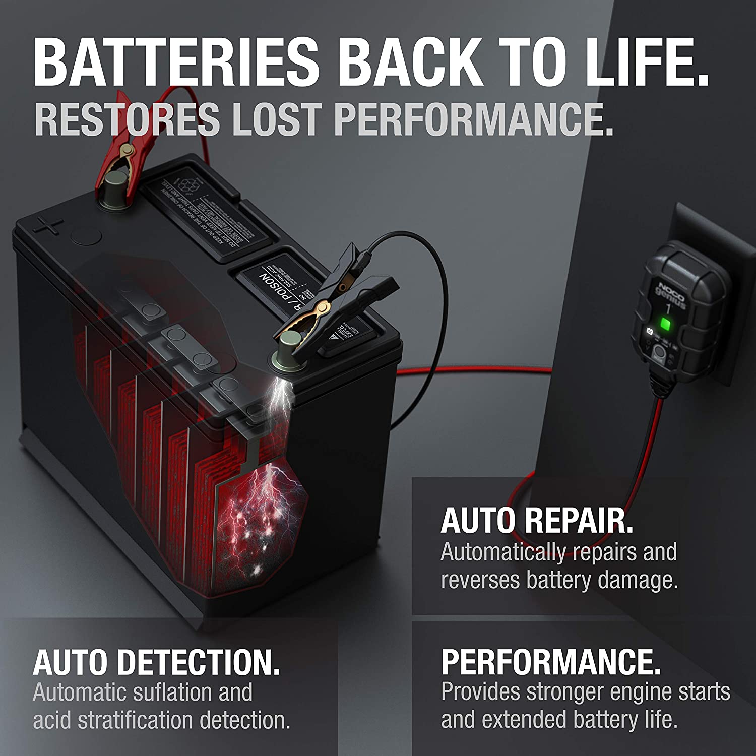 NOCO Battery Charger 1 Amp, Part 2830567 | Polaris