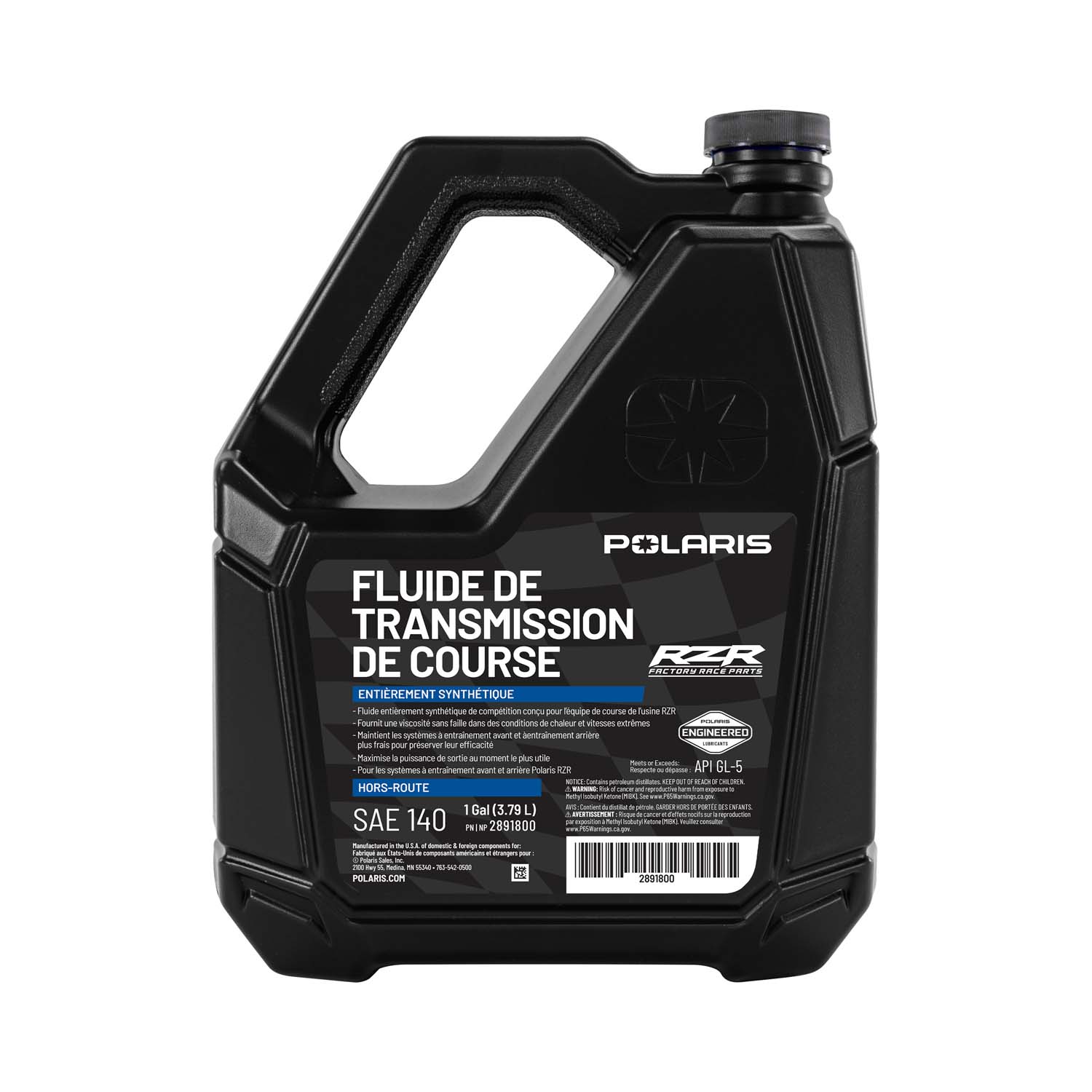 Polaris RZR Factory Race Drive Line Fluid, 1 Gallon, Part 2891800