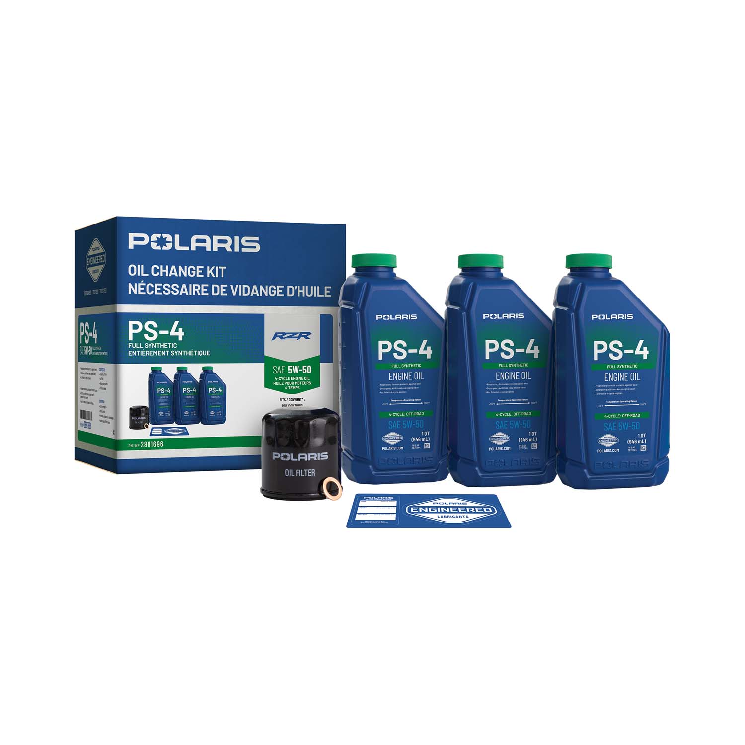 Full Synthetic Oil Change Kit, 2881696, 3 Quarts of PS-4 Engine